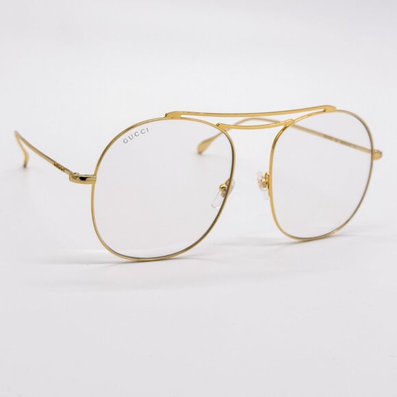 NEW GUCCI GG1479S 001 EYEGLASSES WOMEN GOLD AVIATOR EYEWEAR GUCCI - Picture 6 of 13